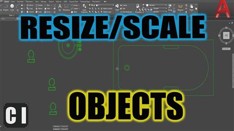 how to resize a shape in autocad