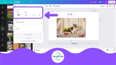 how to resize an image in canva pro