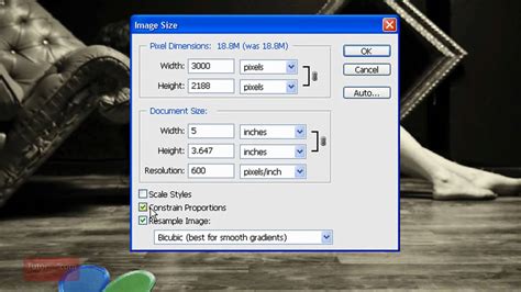 how to resize an image in photoshop for printing