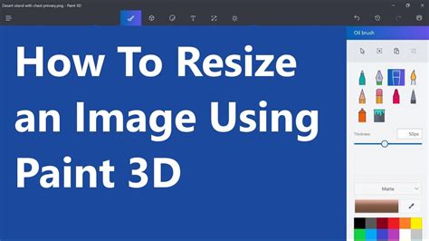 How To Resize The Image In Paint 3D