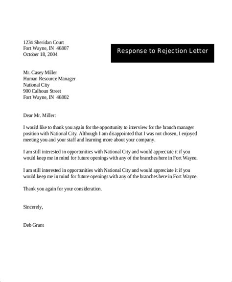 how to respond to rejection email after interview