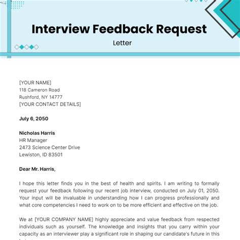how to respond to request for interview feedback