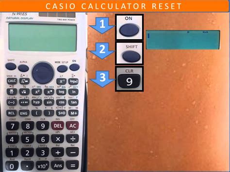 how to restart casio calculator