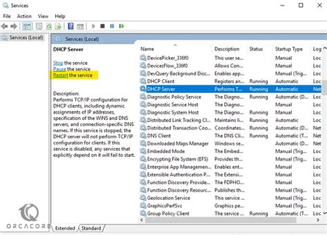 how to restart dhcp