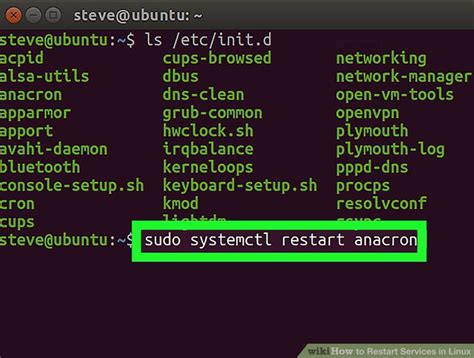 how to restart service in linux