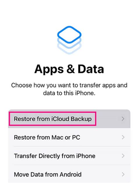 how to restore an app from icloud backup