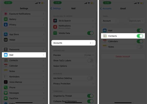 how to restore contacts from gmail in ios