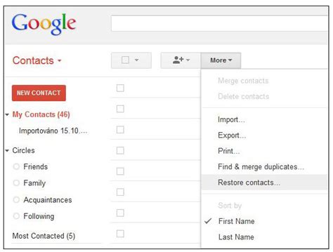 how to restore contacts from gmail in new phone