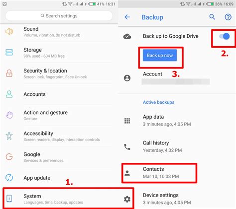 how to restore contacts from google backup