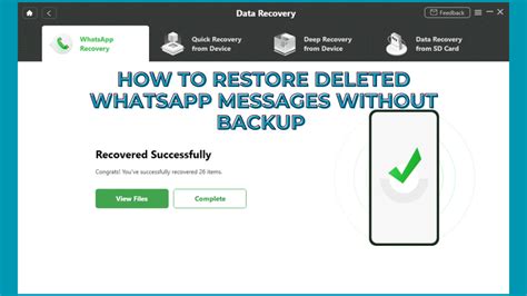 how to restore deleted messages on android phone without backup