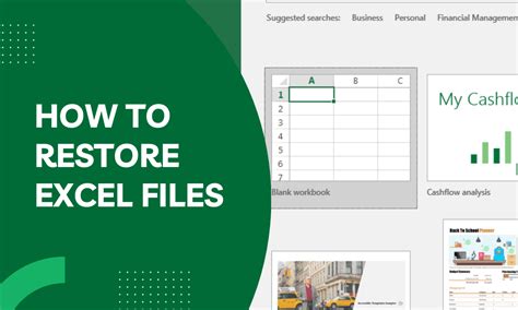 Restore Excel File Quickly