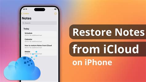 how to restore notes app on iphone from icloud