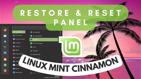 how to restore taskbar in linux mint