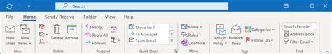 how to restore toolbar in outlook email