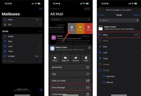 how to retrieve archived gmail messages on iphone