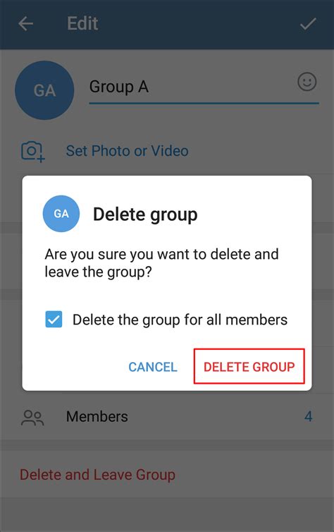 how to retrieve deleted group in telegram