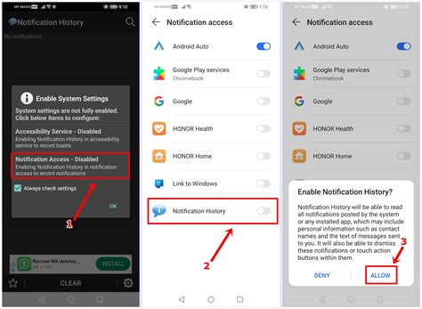how to retrieve deleted notifications on android