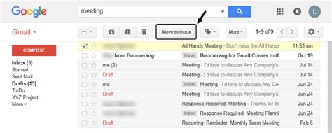 how to retrieve email from archive in gmail