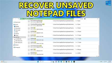 How To Retrieve Unsaved Notepad In Windows 11