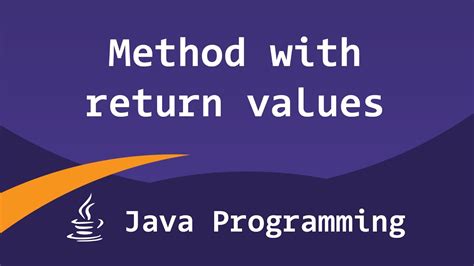 How To Return A Value Java