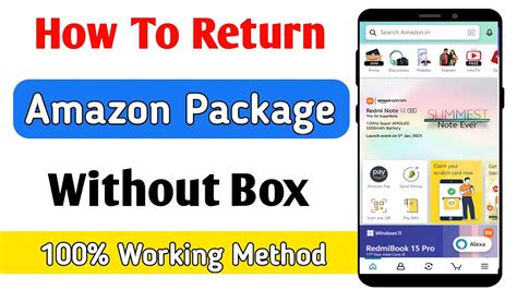 how to return amazon package without box
