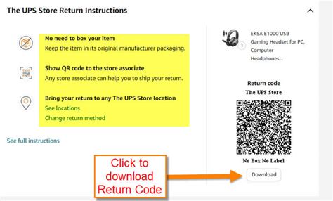 How To Return Amazon With Return Code