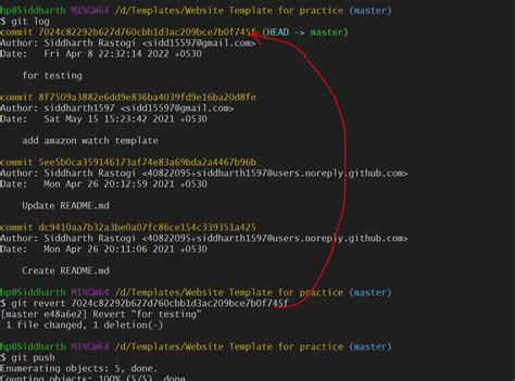 how to revert local commit in git bash