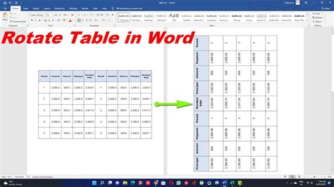 How To Rotate A Word Table