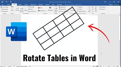 How To Rotate Entire Table In Word 2007