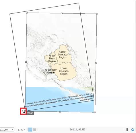 how to rotate map in arcgis pro layout