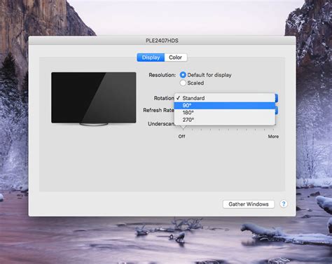 how to rotate screen on mac