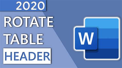 How To Rotate Table Headings In Word