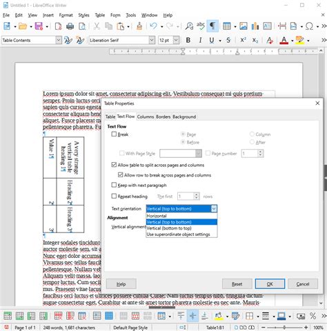 How To Rotate Table In Libreoffice Writer