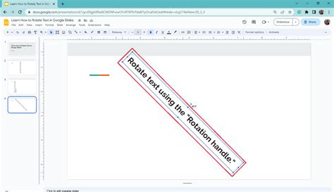 how to rotate text box in slides