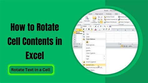 how to rotate word in excel cell