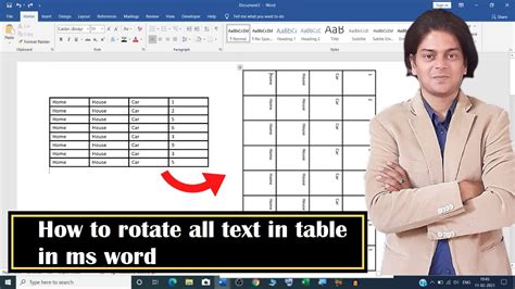 How To Rotate Words In A Table In Word