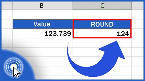how to round numbers in excel in same cell