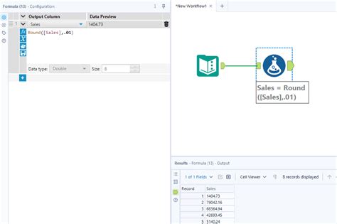 how to round to 2 decimal places in alteryx