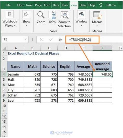 how to round to 2 decimal places in excel