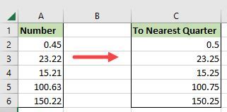 How To Round To Nearest Quarter In Excel