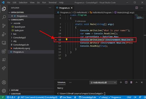 how to run .net application in visual studio code