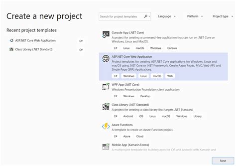 how to run .net core application in visual studio