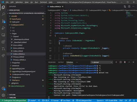 how to run .net web application in visual studio code