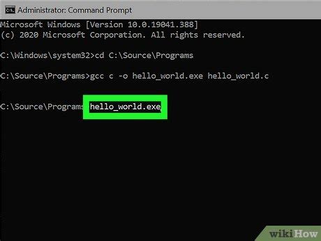 how to run a c program in windows powershell