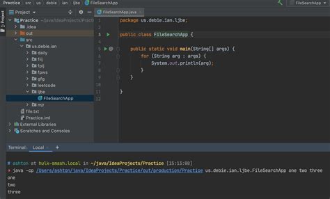 how to run a java program in intellij terminal