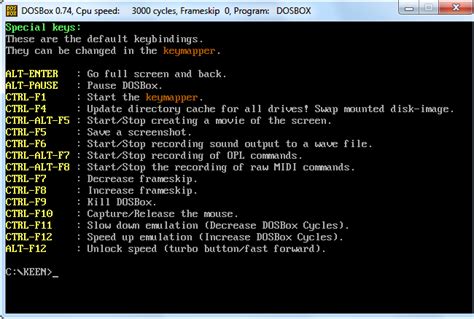 how to run a program in dosbox