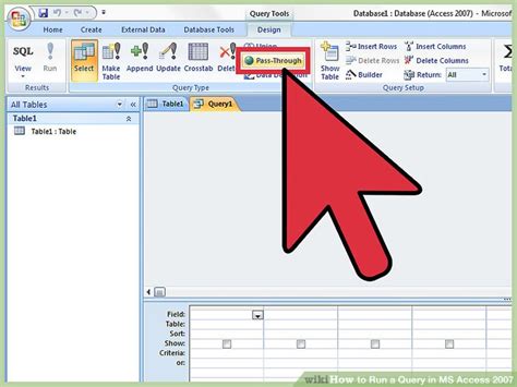 how to run a query in access