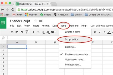 how to run a script in google docs