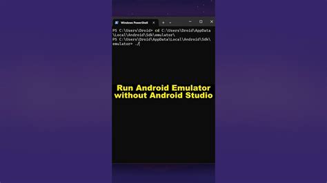 how to run android emulator without opening android studio