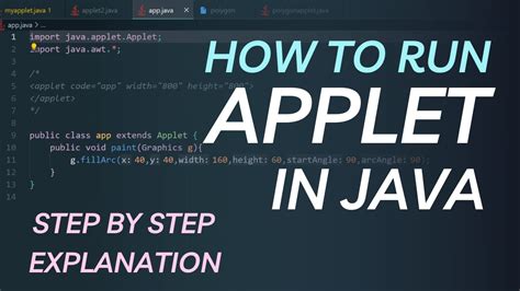 how to run applet program in java in vs code